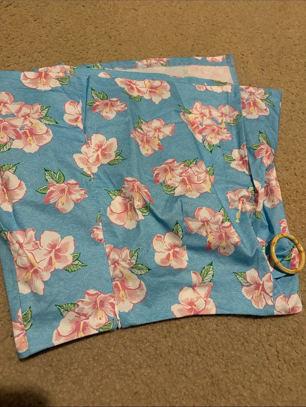 dELiA*s Brown Lace Trim Crop Top & Blue Floral Mini Skirt - Picture 8 of 14